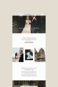 Homepage mockup — middle template — "pre-designed Showit website template mockup for wedding planners"