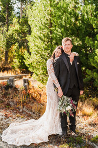 Couple portrait at Lake Tahoe, California. 4Karma Studio Lake Tahoe Wedding photographer