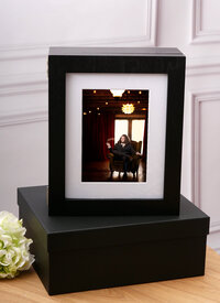 Premium Wood Box Black 8x10 with 5 x7