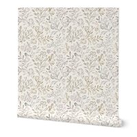 Spring Watercolor Floral Hand-Painted Botanical Muted Earth Tones Wallpaper bykirstenbullardco 2