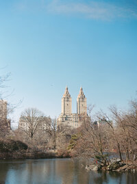 Central Park Pond in Fall