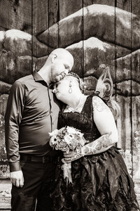 Family portrait. Halloween Wedding. San Francisco