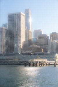 san francisco cruise wedding view of city from boat