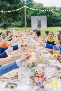 Outdoor cake decor for a spring wedding in Beaufort, South Carolina.