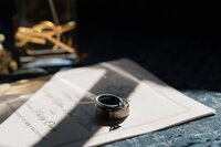 close up of wedding rings at St. Benedict Catholic Church in Johns Creek, Georgia