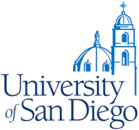 University of San Diego logo with graphic of tower