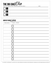 WORKSHEET- DAILY HOUR BY HOUR