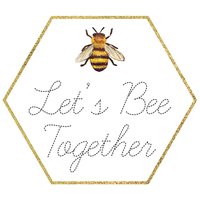 let's be together featured wedding badge