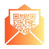 Icon of an envelope with a QR code, representing Quigley Coffee Co membership email confirmation and digital access.