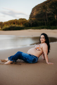 Maternity Photos at Cannons Beach Haena Kauai-18