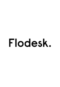 An ipad with a white background and the Flodesk logo - Bloom by bel monili
