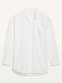 Crisp white button down shirt
