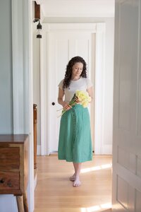 Lifestyle branding images showcasing Cherry Hill Flower Farm. A mix of portraits and candids to be used across social media and web presence. New Hampshire Branding Photographer for small businesses and creatives. Deborah Zoe Photography.