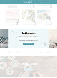 Testimonial Artwork & Designs Showit one pager website template