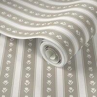 Petal Stripe In Taupe Reverse Wallpaper bykirstenbullardco 2