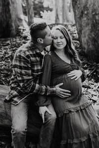 Mom and Dad Black and White Maternity Emily Woodall Photography