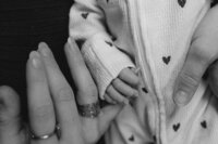 Close-up during a newborn session in Christchurch