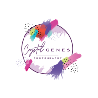 colorful crystal genes photography logo circle