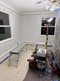 Dining room repaint with gray color in Plymouth Minnesota.