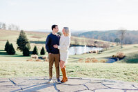 vineyard lake couple engagement stonetower winery