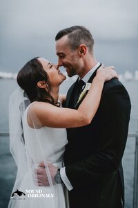 Seattle Wedding Photographer and Videographer Bride and Groom portraits at JM Cellars winter wedding venue