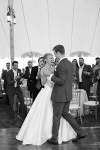 Tented South Dartmouth wedding at Salters Point. Deborah Zoe Photography.