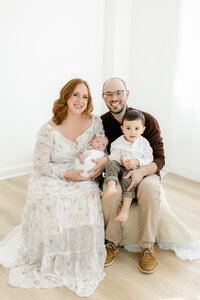 family of 4 in south jersey newborn photographer tara federico's haddonfield studio