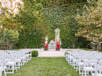 Ceremony setup at private California estate