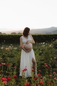 Maternity session at a farm flower in Christchurch