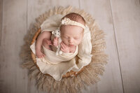 Newborn photography studio props and setup at Jennifer Brandes Photography, located just outside New Ulm, Minnesota.