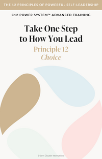 C12 Power System individual workbook cover for Principle 12 Choice - Take One Step to How You Lead