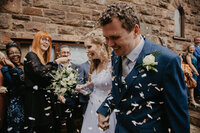 Confetti photo from Claire and Chris's wedding