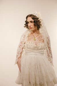 High fashion inspired portrait captured by New York City editorial wedding photographer during NYBFW