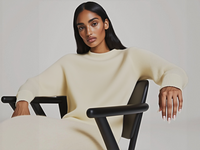 Woman in Minimalist Chair