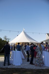 Tented wedding reception on Nantucket.