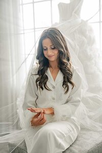 bride getting ready Belle Mer newport