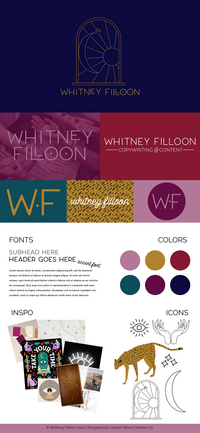 brand identity design for copywriter by August Ave House