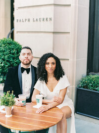 New York City Engagement Photographs of Black Couple