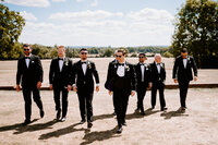 groomsmen walking