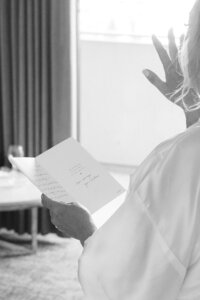 san francisco wedding emotional bride letter from groom before ceremony