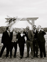 groom and groomsmen photos
