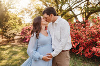 Maternity Photos in Charleston, SC -- Expectant mother poses for Maternity Portraits at Hampton Park in downtown Charleston, SC.