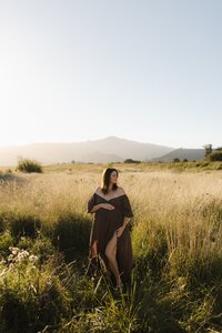 maternity session at sunset in christchurch