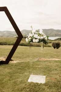 Flowers and arch for an elopement in Canterbury