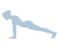 Icon of woman doing boat pose
