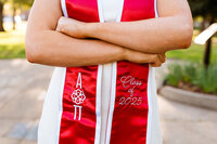 AOII graduation stole detail photo