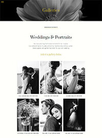 Galleries page Elegant Weddings Showit website template by The Template Emporium