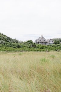 View of dunes on Nantucket Island.
