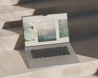 showit website design mockup for photographer wedding planners coaches