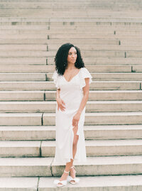 NY Black Bride in Wedding Dress